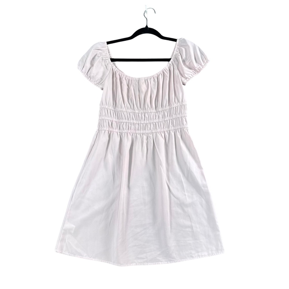 Bebop Womens‎ Pink Off Shoulder Smocked Waist Dress Romantic Cottagecore M - Picture 2 of 9